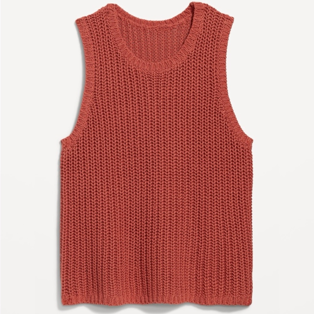 Old Navy Women's Rust Sleeveless Sweater - Picture 4 of 6
